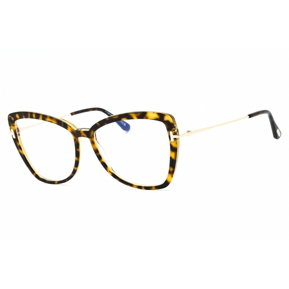 Tom Ford FT5882-B Eyeglasses 56 havana acetate Cat eye